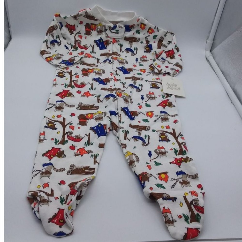 Baby B'gosh Infant Boys Sleeper Footie Size 6 Months Animals Camping Theme